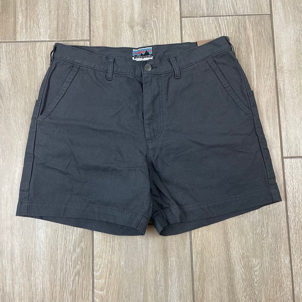 Patagonia Heritage Stand Up Shorts Mens 34 Forge Grey 5in Organic Cotton NWT
